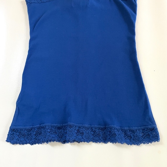 Y2k Abercrombie Fitch Lace Trim Women Medium Tank Top Fitted Logo Preppy Bell - Picture 7 of 13